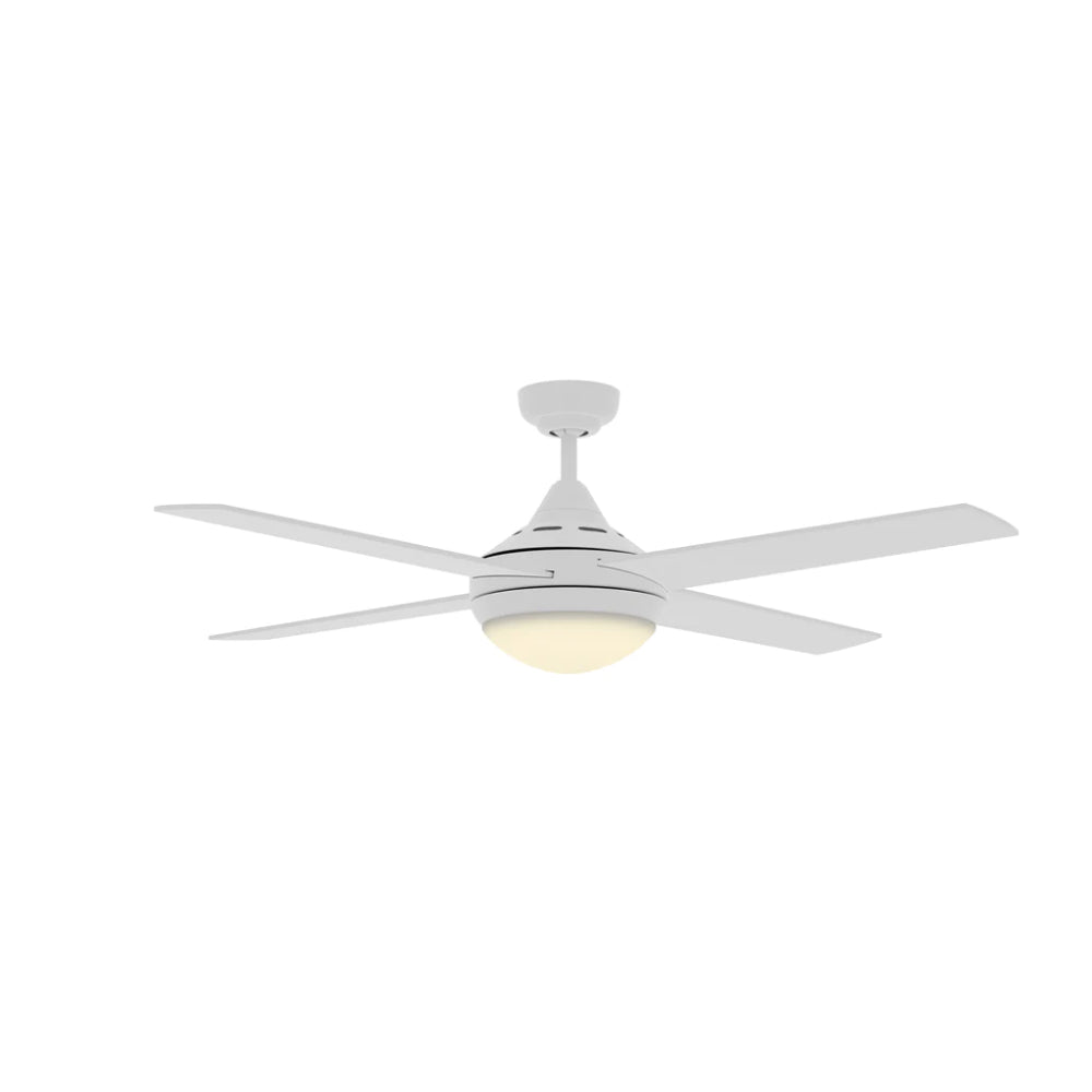 Airborne Bulimba Indoor/Outdoor Ceiling Fan With Light (E27) – White 48″